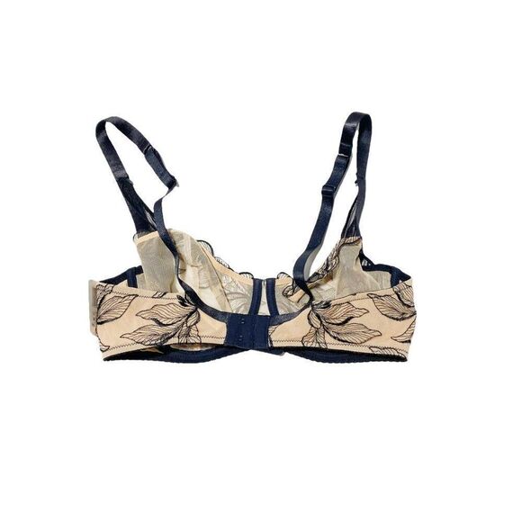 AUBADE Paris FLEUR DE TATTOO Half-cup Black Encre Noire - Picture 9 of 9